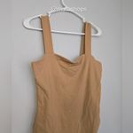 Nuuds Square Neck Thong Bodysuit Tan Size L Photo 4