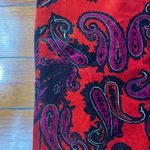 Talbots  Paisley Velvet Red Black Pencil Skirt Women’s Size 8P Photo 11