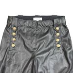Derek Lam 10 Crosby x RTR Flare Faux Leather Sailor Pant in Black, Size US 8 Black Photo 5