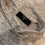 Tahari  Size M Gray Heather Mock Drape Neck Sleeveless Knit Pullover Top Photo 8