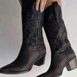 Jeffrey Campbell Black Leather Dagget Boots 10 Photo 0