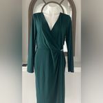 Lauren Ralph Lauren Jersey Surplice Cocktail Dress in Green, Size 14, New w/Tag Green Photo 6