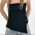 ZARA Asymmetric Strapless Buckle Top Photo 3