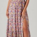 ASTR NEW Kelby Coset Midi Dress Pink Floral Revolve Size Medium M Photo 0