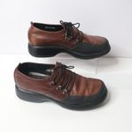 Dansko  Womens Janika Lace‎ Up Oxford Clogs Brown Leather Comfort Shoes 39 8.5 9 Photo 1