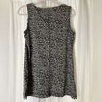 Wonderly  Black and Cream Animal Print Tank Top Photo 1