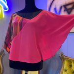 Bebe Vintage Y2K Batwing Silk Top - Size Small Photo 3