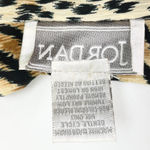 Jordan  Animal Print Blouse Womens‎ Medium Mobwife Retro Safari Classic Roll Tab Photo 6