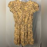 Maurice's ‎ Babydoll Dress Yellow Floral Short Flutter Sleeve Tiered Ruffle XS Photo 9