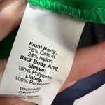 J. Crew sz XXS Kelly green and navy color block lace shirt Blue Photo 4