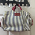 Kate Spade Canvas Leather HANDLE Tote Bag NAUTICAL BLUE AND WHITE BELT DETAILS Photo 0