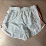 Nike Cream and Tan Athletic Shorts Lightweight Elastic Waistband Photo 2