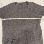 T Tahari  Gray Knit Marled‎ Side Tie Sweater Medium Cozy knit stretch oversized Photo 2