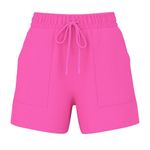 PINK - Victoria's Secret PINK VICTORIA’S SECRET Ivy Fleece Sweat Shorts High Rise Pink Gossip Logo M Photo 4