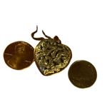 Boutique Puffy heart 2 sides cut out design sterling silver Vermeil . Photo 7