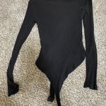 Romwe Black Asymmetrical Long Sleeve Bodysuit Photo 6