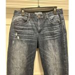 Democracy Boyfriend Stretchy Jeans Dark Wash Stretch Light Distressing Size 8 Photo 4