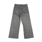 Hudson Gray Women's Wide Leg High Rise Pants Size Large Cropped Green Raw Hem Photo 1