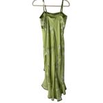 Studio Y Y2k Size 9 Light Green Floral Maxi Dress Spaghetti Strap Ruffle Fairy Photo 6