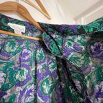 Vintage‎ Floral Open Shirt Jacket Black Purple Grandmacore Baggy Plus Size Rayon Photo 3