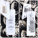 Diane Von Furstenberg DVF Silk Print Jersey Dress Flutter Sleeve‎ Shift Sheath Black Ivory Size 6 New Photo 8