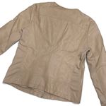 Kenneth Cole Reaction Nude Vegan Leather Bomber Jacket Tan Photo 8