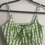 SheIn Green Gingham Crop Top and Flowy Short Romper 2 Piece Set Cottagecore Photo 0