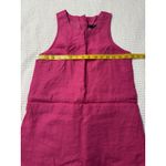 J Crew Linen Button Back Dress Fuschia Pink XXS Preppy Old Money Classic Pockets Photo 2