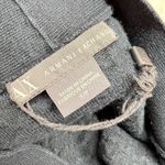 Armani Exchange  Black Textured Knit V-Neck Dress Short Sleeve V-Neck Size Small Photo 9