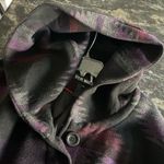 Steve Madden Black and Purple Poncho Jacket Photo 5
