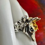 Egyptian Anubis Ring w/ Gold Photo 1