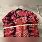 Lucky Brand Pink Purple Henley Popover Paisley Flowy Boho Peasant Top Size S Photo 8