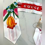 Gucci Floral Neck Bow Scarf Photo 4