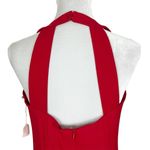 Vintage 90s Red Beaded Collar Formal Prom Dress Size 10 Photo 3