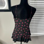 AQUA ‎ cami tank black floral Photo 2