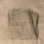 ZARA  Cream Jeans with Frayed Hem Photo 1