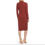 Chelsea 28 Rust Burnt Orange Mockneck Long Sleeve Dress (XS) Photo 2
