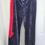Vintage Bevero New York Red Arrow on Navy Velvet Flared Pants. Blue Size 28 Photo 7
