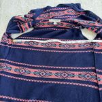 Say What? Say What Open Front Cardigan Womens Size M Sleeveless Hooded Blue Navajo Aztec Photo 6