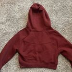 Alphalete Signature Maroon Cropped Fleece Hoodie Small NWT Photo 11