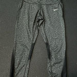 Nike  Relay Running Capri Tights‎ Meteor Print Mesh Black Grey size small Photo 0