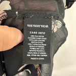 Who What Wear Top Small Black Floral Ruffle Mock Neck Cottagecore Dark Academia Photo 2