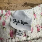 Sky To Moon Floral Mini Skirt Elasticized‎ Ruffled Layer Stretchy Size Medium Photo 2