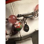 MCM Murano Wedding Cake Pink Glass Bead Necklace Vtg Designer Women’s Jewelry Photo 10