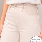 Abercrombie & Fitch  the 90s straight ultra high-rise white denim jeans Photo 1