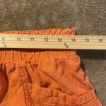 A New Day  Shorts Womens Sz Small Linen Paper Bag Orange Mid Rise Stretch Pockets Photo 4
