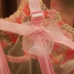 For Love & Lemons ππ Love Bouquet Embroidery Bra ~ Pink SDD NWT Photo 11