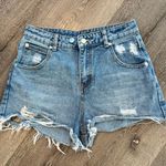 Princess Polly  Distressed Denim Shorts – Size US 6 Photo 0