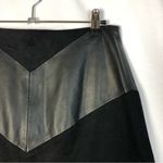 ZARA  Black Faux Leather Suede A-Line Mini Skirt XS Photo 3