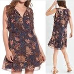 Madewell  Womens Size Small Lily Ruffle Dress Sea Floral Boho Peasant Knee Length Photo 1